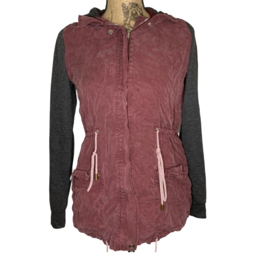 Hive&Honey colorblock conch waist utility  jacket
